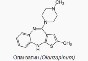 Strukturna formula Olanzapin