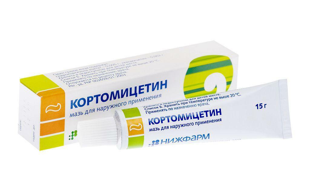 Lægemidlet Kortomycetin til behandling af dermatitis i hænderne