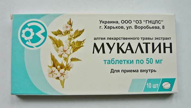 Tabletter fra hoste Mukaltin fra Althea Rødekstrakt