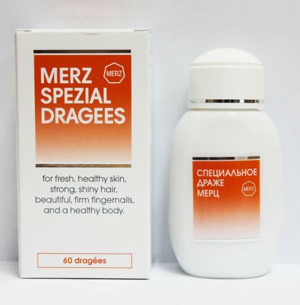 Dragee Merz helps improve the condition of hair and nails