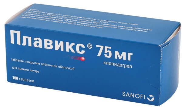 Plavix 75-300 mg 100 tabletter. Instruktion, pris, anmeldelser