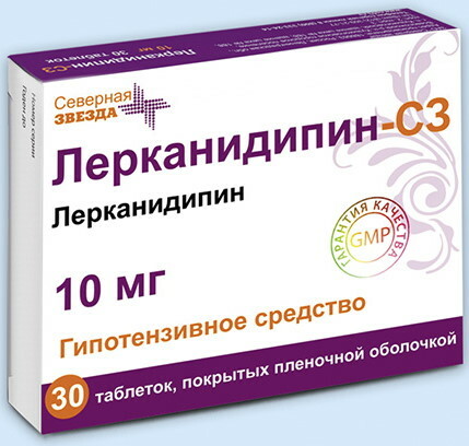 Lercanidipin 10-20 mg. Petunjuk penggunaan, harga, ulasan