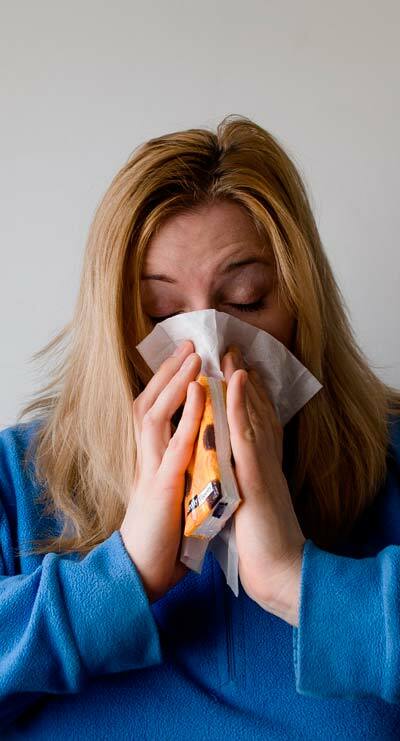 Symptoms: allergies to animals
