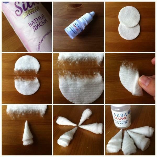 How to make a turunda from a cotton ball