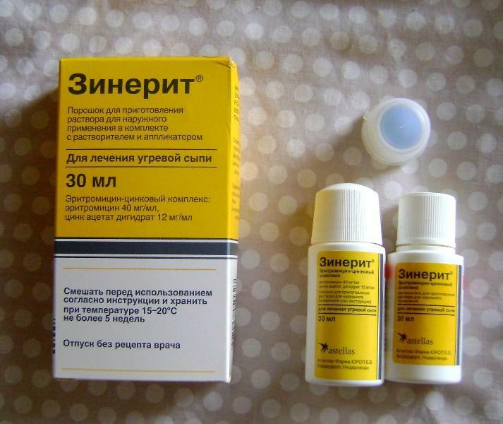 Preparação Zinerit para o tratamento da acne