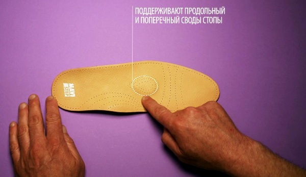 Orthopedic insole for flat feet, hallux valgus for children. Views
