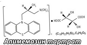 Formula alimemazina tartrato