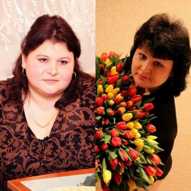 Antes e depois da terapia de dieta