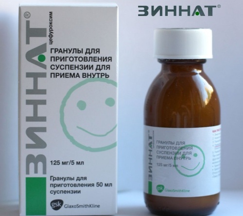 Zinnat (Zinnat) antibiotisk suspension til børn. Brugsanvisning, pris