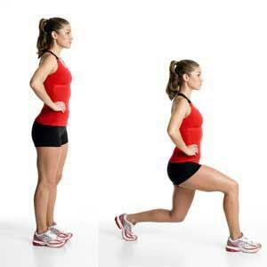 Steps forward or lunges