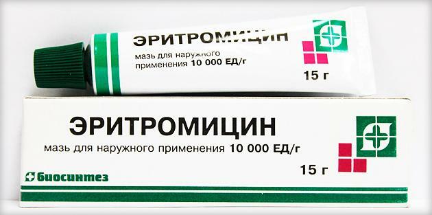 Erythromycin ointment is suitable for the treatment of allergies to the mucous eyes and eyelids, if the allergy is significantly increased