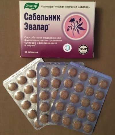 Sabelnik Evalar tabletter. Anmeldelser, brugsanvisning, pris
