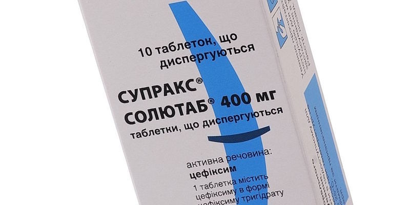Suprax solutab 400 mg comprimés: mode d'emploi, prix