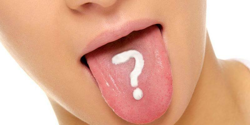 rivestimento bianco sulla lingua
