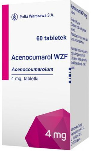 Indirect anticoagulants. List of drugs in tablets