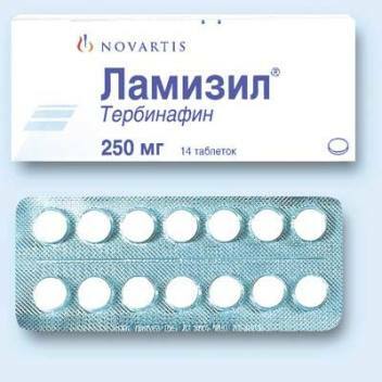 Pakning av lamizil i tabletter
