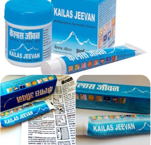 Indian ointment Kailas Jeevan. Instructions for use, price, reviews