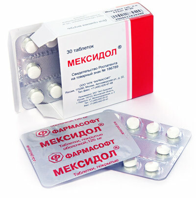 Lääkitys Mexidol oraalisten tablettien muodossa