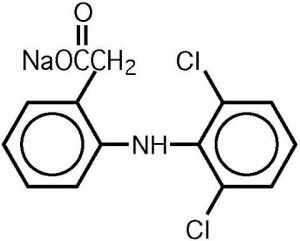 A fórmula do diclofenaco sódico