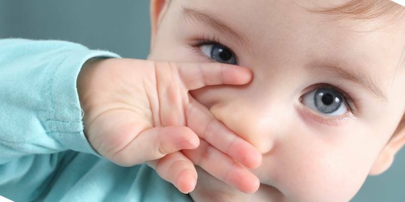green snot in a child under one year old