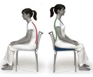 Almofada para sentar com efeito ortopédico