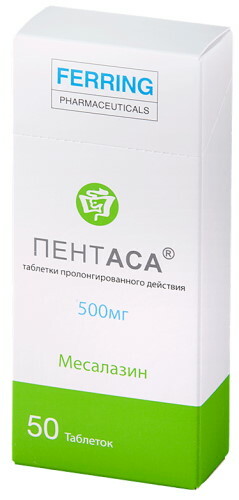 Comprimés Pentasa 500 mg. Mode d'emploi, prix, avis
