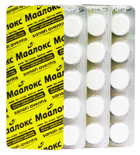 Instruções para o uso de comprimidos Maalox