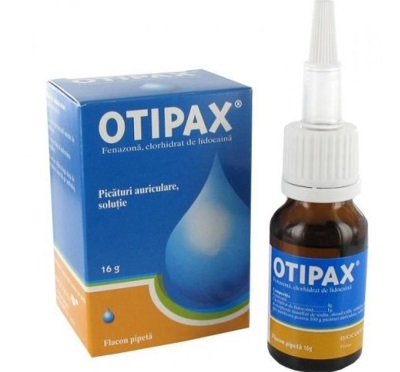 Otipaks. Instructions for use for children. Ear drops with otitis, earache, flight. Dosage