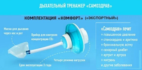 Simulador de respiración Samozdrav. Instrucciones de uso del dispositivo, precio, reseñas.